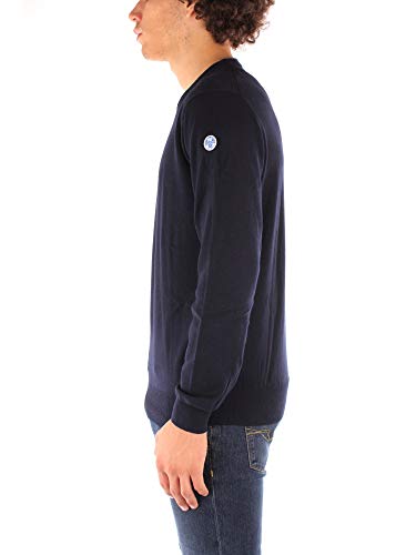 NORTH SAILS Round Neck Cotton Wool Suéter pulóver, Blue Navy, Large para Hombre