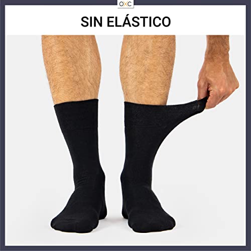 Occulto CALCETINES de 100% Algodon (10-20 Pares) para HOMBRES y MUJERES, CALCETINES HOMBRE de ALGODON CLÁSICOS en NEGRO, MARINO y GRIS 43-46 10 Pares | Negro