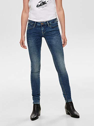 Only Onlcoral Superlow SK JNS BB Crya041 Noos Vaqueros Skinny, Azul (Dark Blue Denim Dark Blue Denim), 36/L32 (Talla del Fabricante: 28) para Mujer