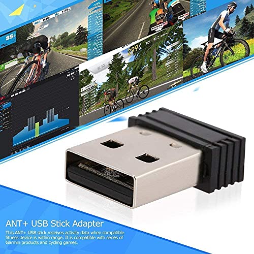 Onlyesh Adaptador de Enchufe USB Zwift Ant + Adaptador USB para Transporte Ant + portátil USB Stick para Garmin Forerunner 310XT 405