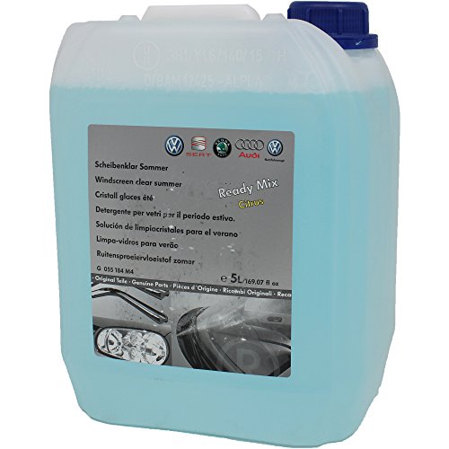 Original VW Audi Liquido Limpiacristales parabrisas Mezclado fragancia Limón en 5 litros