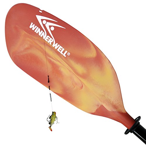 Paleta de Kayak Winnerwell Angler Pro BMN de Dos Piezas de construcción insumergible para Eje y Fibra de Vidrio Deportiva y Mezcla de Cuchilla de Nylon 98.43 (in)