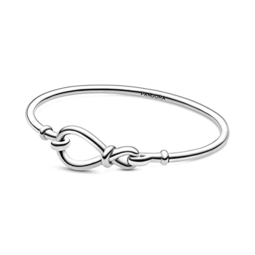 Pandora Brazalete con nudo infinito, 16 cm, 598893C00-1, plata