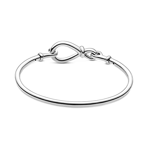 Pandora Brazalete con nudo infinito, 17,5 cm, 598893C00-2, plata