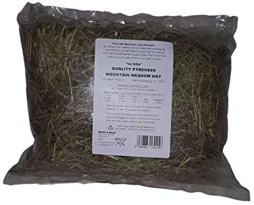 Paquete artículos esenciales para mascotas pequeñas – 250 g Heno de Montaña + 250 g Heno de Alfalfa de Calidad + 250 g de Virutas de madera