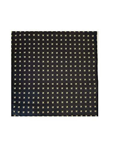 PB Pietro Baldini Pañuelos de bolsillo para hombre hecho 100% de seda - Elegante pañuelo para traje o chaqueta - 25 x 25 cm - Oro Negro