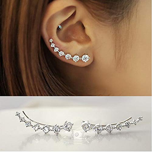 Pendientes de Mujer Pendientes Climber Lady 7 Cristal Pendientes Largos Hipoalergénicos