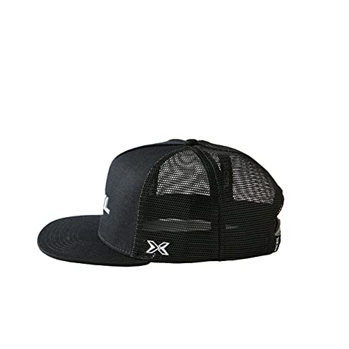 PICSIL Skyline Air Cap, Gorra Plana para Hombre y Mujer, Snapback Ajustable, Parte Trasera de Rejilla (Negro)