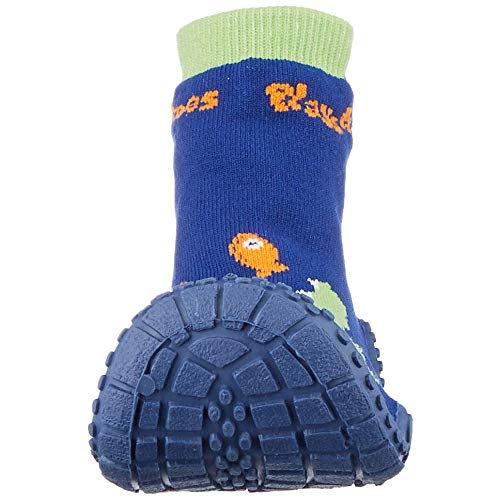 Playshoes Calcetines de Playa con protección UV Cocodrilo, Zapatos de Agua Unisex niños, Azul (Marine 11), 18/19 EU