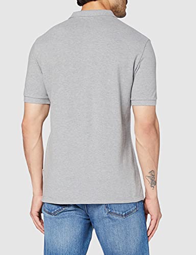 Polo de manga corta ERIS Napapijri para hombre, gris melange medio, XL