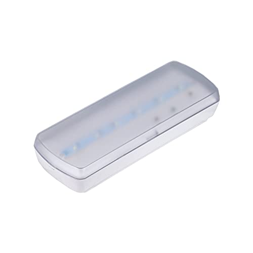 POPP® Luz de Emergencia LED de 6W 300 Lumenes con AUTOTEST. Permanente - No permanente. Luz Fría 6000K. Superficie. Resistente al Fuego (Superficie-300Lúmen, 1 UNIDAD)