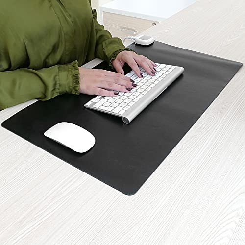 PrimeMatik - Alfombra y Superficie térmica con calefacción para Escritorio Suelo y pies de 60 x 36 cm 65W Negro