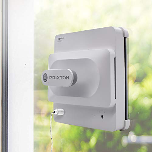 PRIXTON Windows Cleaner Spire BT200 - Robot Limpiacristales Automático con Programas de Limpieza Inteligentes, Limpiador de Ventanas con Control Remoto Desde Mando o móvil