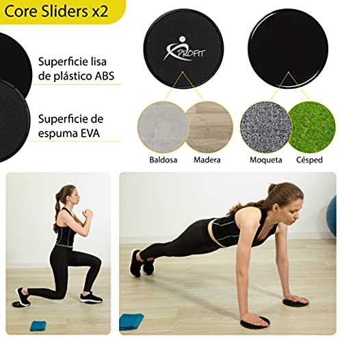 Profit Gomas elasticas musculación Fitness –Kit Deporte en casa, Set de Ejercicio Bandas de Resistencia para Hombre y Mujer, Ejercicio, Entrenamiento y Gimnasio en casa