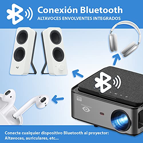 Proyector 4K, Android 9.0, 8.200 Lúmenes, Contraste 15.000:1 ,Fullhd Nativo, Cine en Casa 300", Bluetooth, Altavoces Integrados, Portatil, Keystone 4D, Preparado para PS5, Xbox Series, Zoom Digital