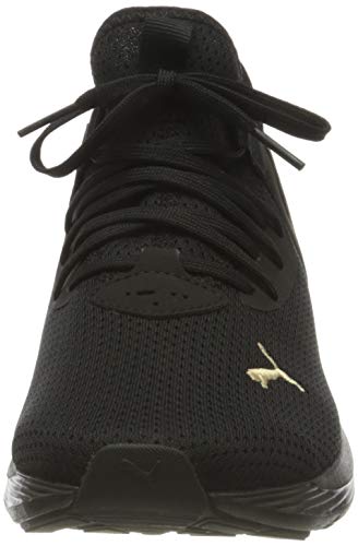 PUMA 194358, Zapatillas para Correr de Carretera Mujer, Negro Team Oro, 40.5 EU