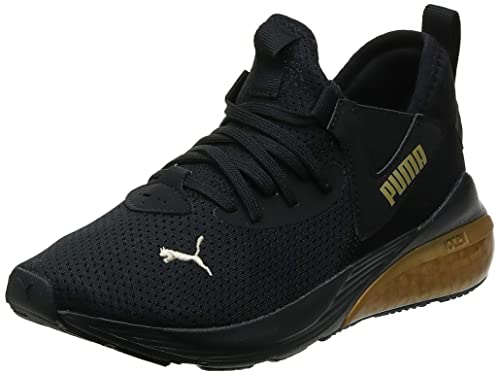 PUMA 194358, Zapatillas para Correr de Carretera Mujer, Negro Team Oro, 40.5 EU