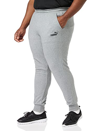 PUMA ESS Logo Pants TR cl Pants, Hombre, Medium Gray Heather, S