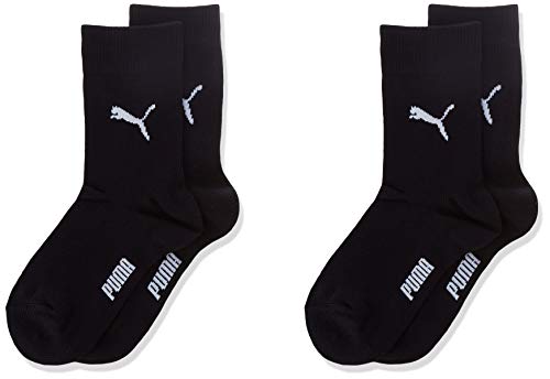 PUMA Junior Easy Rider Socks (2 Pack) Calcetines, Black, 27-30 (Pack de 2) Unisex niño