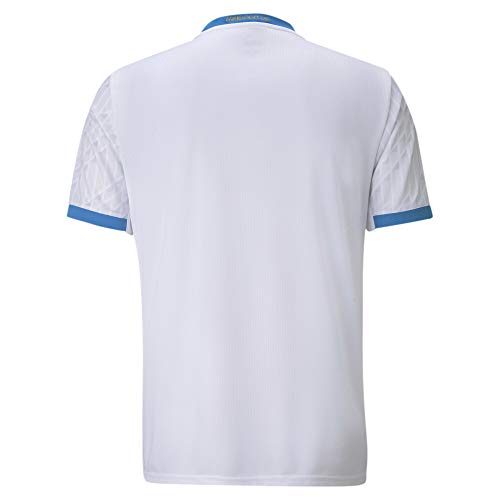 Puma Olympique Marsella Temporada 2020/21-HOME Shirt Replica with Sponsor Camiseta Primera Equipación, Unisex, White/Bleu Azur, M