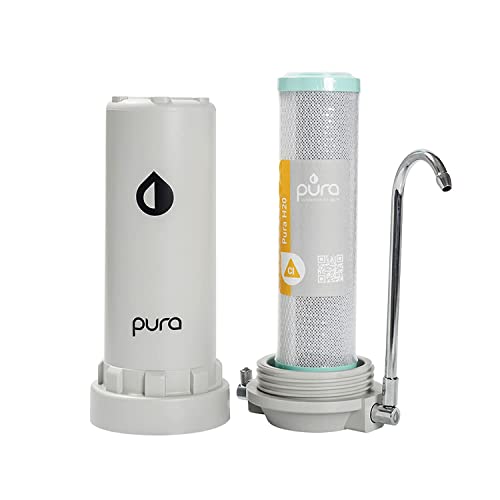 PURA SOMOS AGUA - Purificador Pacífico de sobre Encimera, sin Cloro sin Olores ni Sabores, Rendimiento 40000L, Carbón Activado en Bloque