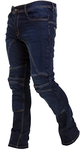 Qaswa Hombre Motocicleta Pantalones Moto Jeans con Protección Aramida Motorcycle Biker Pants