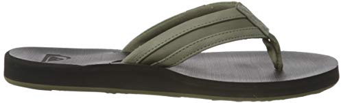 Quiksilver Carver Squish, Chanclas Hombre, Verde y Negro, 43 EU