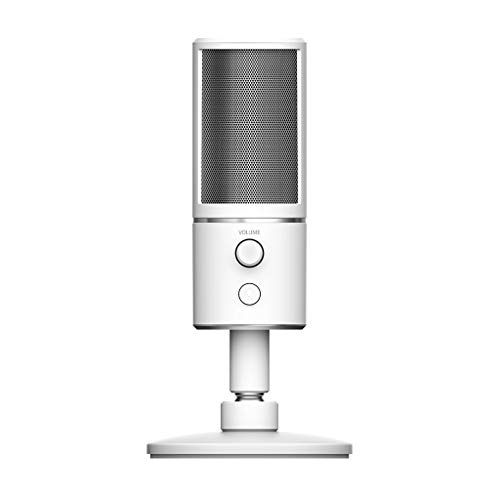 Razer Seiren X - Micrófono Streaming, con USB para transmisión, Compacto con Amortiguador (patrón de grabación supercardioide, sin latencia, botón de Silencio, conexión de Auriculares) Mercury