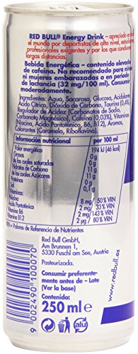 Red Bull - 250 ml, Pack de 24 (Total 6000 ml)