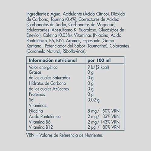 Red Bull Zero, Bebida energética, Sin Azúcar - 24 latas de 250 ml (Total 6000 ml)