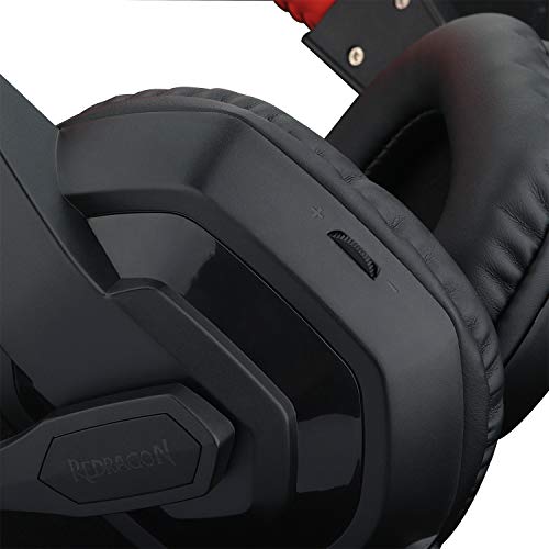 Redragon H120 ARES - Auriculares Gaming - Audio de Alta Definición - Cascos gaming diadema con Micrófono para Videojuegos PC - Incluye adaptador para Móvil y PS4