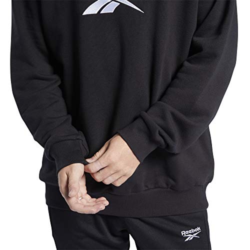 Reebok Cl F Vector Crew Sudadera, Negro, M para Hombre