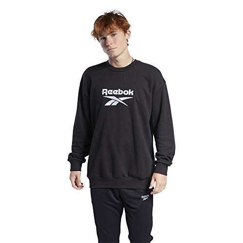 Reebok Cl F Vector Crew Sudadera, Negro, M para Hombre