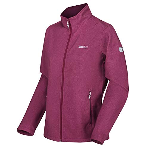 Regatta Connie IV Chaqueta Softshell, Tejido Cálido Reforzado Y Resistente Al Viento con Cremallera Integral Soft Shell, Mujer, Purple Potion, 8