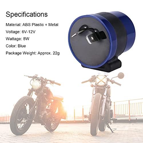 Relé de señal de giro para motocicleta, 6 V-12 V, 2 pines, relé de luz con intermitente, color azul