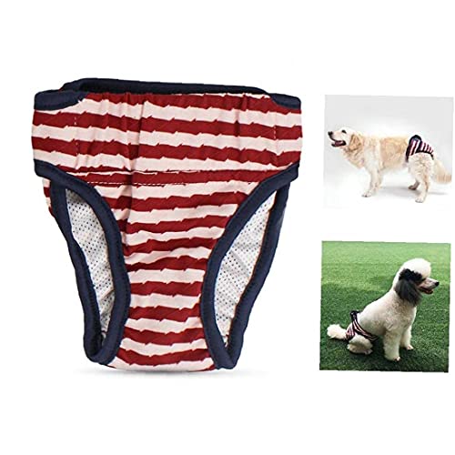 Reusable Dog Nappies - Sanitary Pet Diapers Pants for Dogs in Season Puppy Pants Dog Nappies Male Highly Absorbent Machine Washable & Eco-Friendly Trending, Large 1pcs