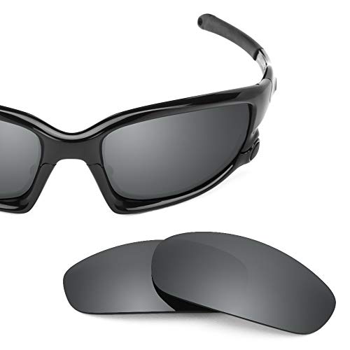 Revant Lentes de Repuesto Compatibles con Gafas de Sol Oakley Split Jacket, Polarizados, Negro Cromado MirrorShield