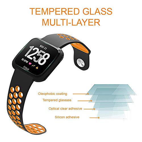 REY 3X Protector de Pantalla para Garmin Forerunner 45S 39mm - Forerunner 45S 42mm, Cristal Vidrio Templado Premium