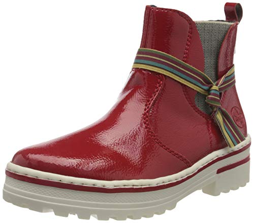 Rieker Z8190, Botas Estilo Chelsea Mujer, Rojo 33, 36 EU