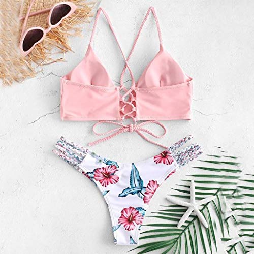 riou Bikini Conjuntos de Bikinis para Mujer Push Up Mujeres Traje de BañO Estampado Bohemio Dividido BañAdores con Relleno Tops y Braguitas Mujer 2019 brasileños vikinis