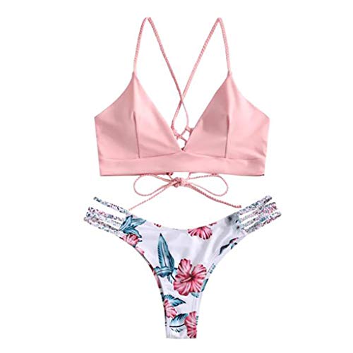 riou Bikini Conjuntos de Bikinis para Mujer Push Up Mujeres Traje de BañO Estampado Bohemio Dividido BañAdores con Relleno Tops y Braguitas Mujer 2019 brasileños vikinis