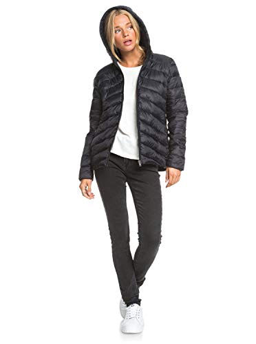 Roxy Coast Road - Chaqueta Con Acolchado, Resistente Al Agua, Ligera Y Plegable Para Mujer Chaqueta Con Acolchado, Resistente Al Agua, Ligera Y Plegable, Mujer, anthracite, XS