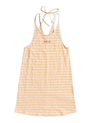 Roxy Vestido con Tirantes para Niña Informal, Apricot Ice Kuta Stripes, 12/L para Niñas