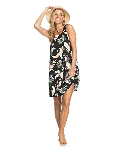 Roxy Vestido Corto con Tirantes para Mujer Informal, Anthracite Large PRASLIN, L