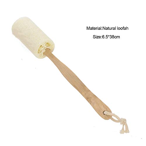 Ruipunuosi esponja exfoliante natural Luffa Loofa cepillo de limpieza para la espalda mango de madera esponja tubular para lufa