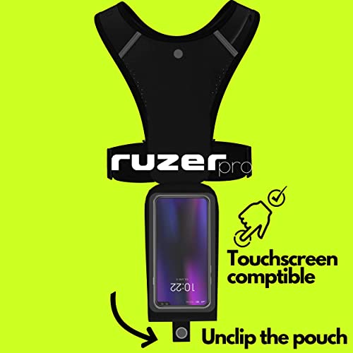 RUZER Sistema atlético para corredores de ciclismo y deporte, chaleco de gel energético, con protección impermeable, correas reflectantes para hombres y mujeres, ajuste universal