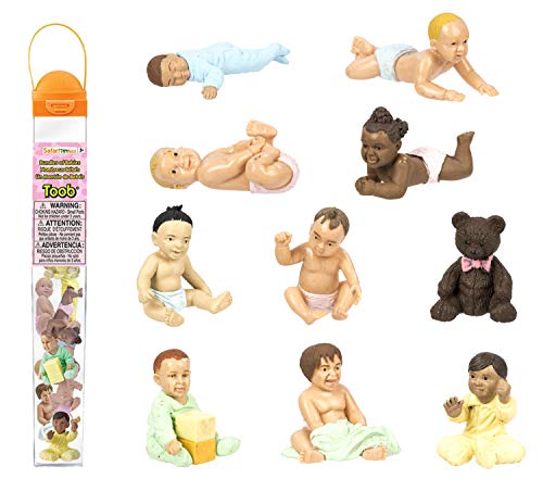 Safari Ltd Bundles of Babies TOOB Comes with 9 Different Babies in Active Poses Quality Construction, BPA Free For Ages 3 and Up