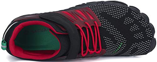 SAGUARO Transpirables Cinco Dedos Zapatillas de Deportes Masculina Femenino Bucle de Gancho Zapato Descalzos Ventilado Minimalista Zapatos de Baño Anfibio Cycling 2020, Trail Azul Claro 42