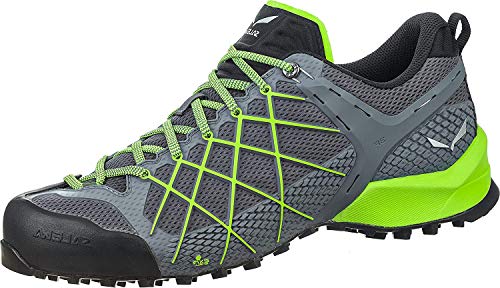 Salewa MS Wildfire Zapatos de Senderismo, Flintstone/Fluo Green, 42.5 EU