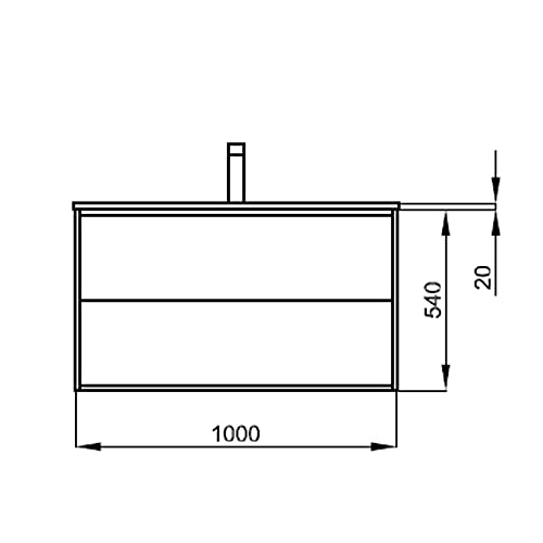 Salgar Optimus Conjunto Mueble de baño, Tableros de partículas, Negro Mate, Extra Grande